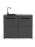 Mueble para Cocina Exterior con Fregadero Encimera HPL y Estructura de Acero Resistente 90 x 110 x 60 cm