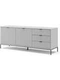 Mueble Bajo para Televisor con Compartimentos de Almacenamiento, Soporte TV de 150 cm, Gris