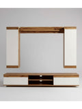 Conjunto Completo de Salon Moderno con Mueble TV, Estanteria y Dos Armarios de Almacenaje