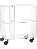 Mueble Organizador Transparente de Diseno Contemporaneo con Amplios Espacios de Almacenaje