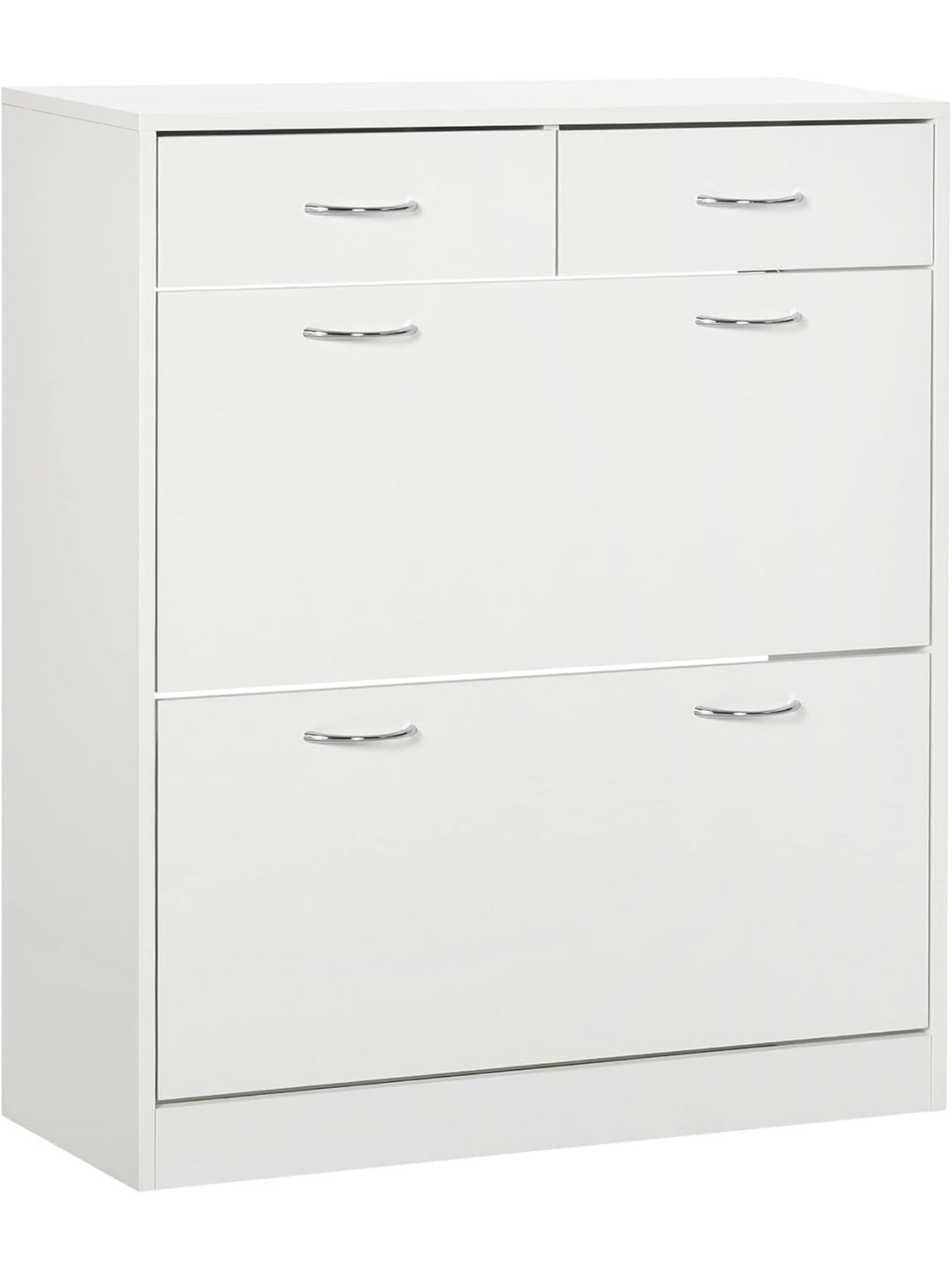 Mueble zapatero de gran capacidad con cajones abatibles y compartimentos extraibles para 12 pares